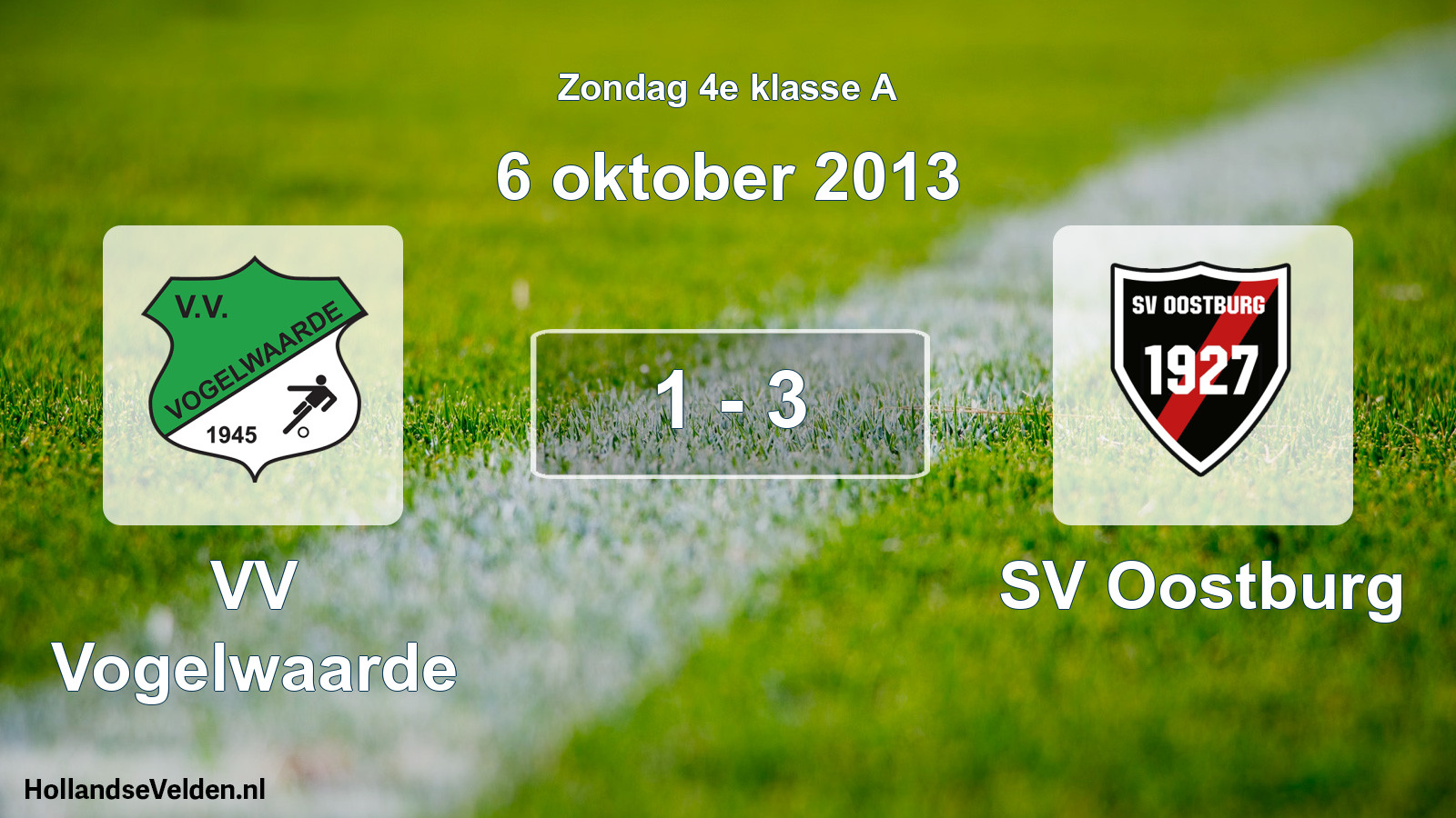 Total number of matches played: VV Vogelwaarde - SV Oostburg 1 - 3 (6 October 2013)