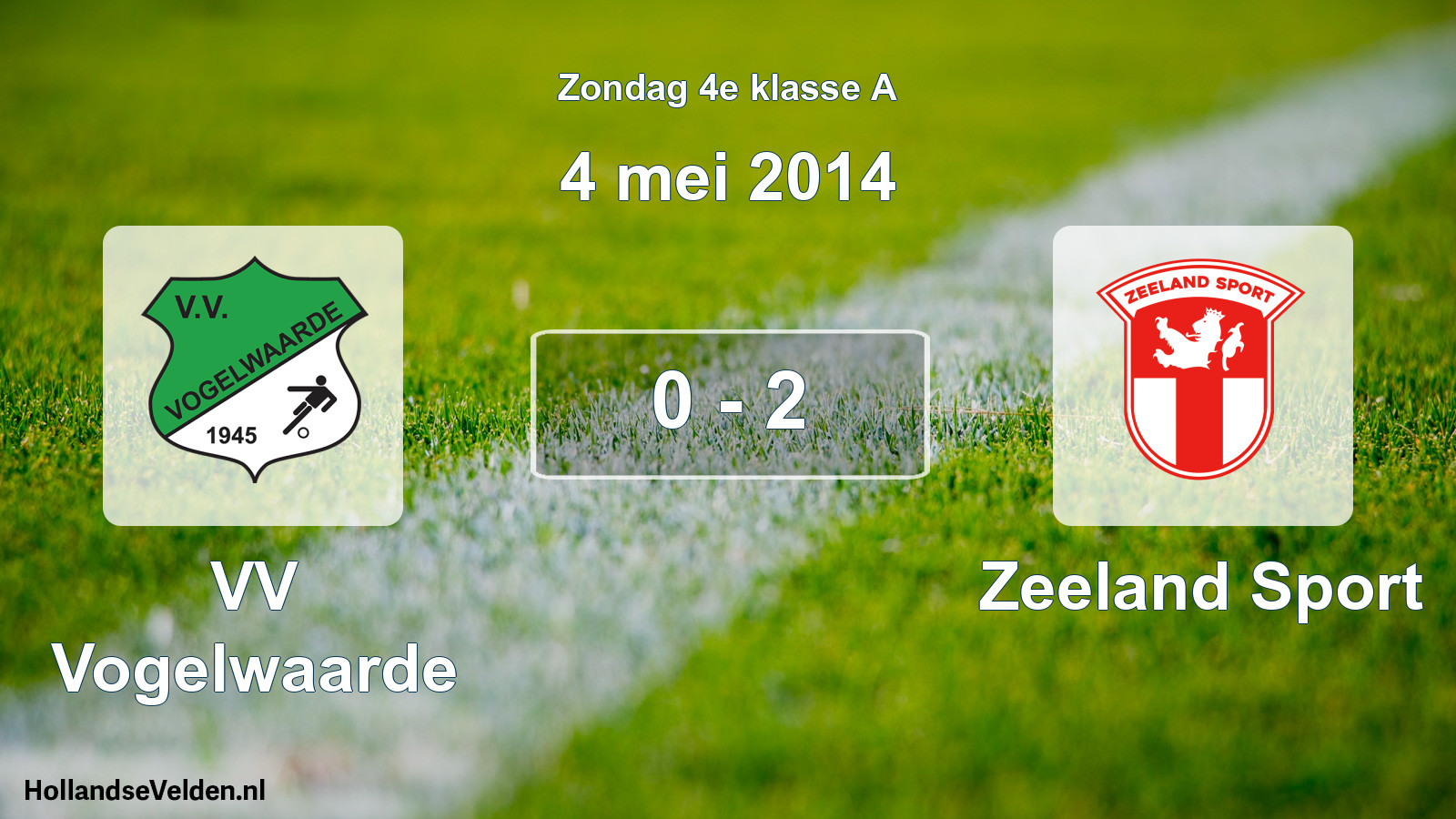 Total number of matches played: VV Vogelwaarde - Zeeland Sport 0 - 2 (4 May 2014)