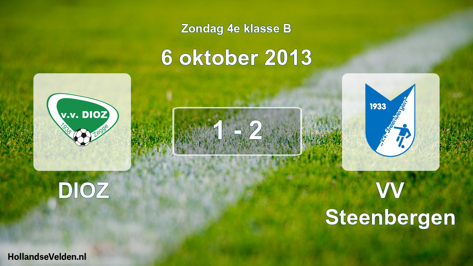 Total number of matches played: DIOZ - VV Steenbergen 1 - 2 (6 October 2013)