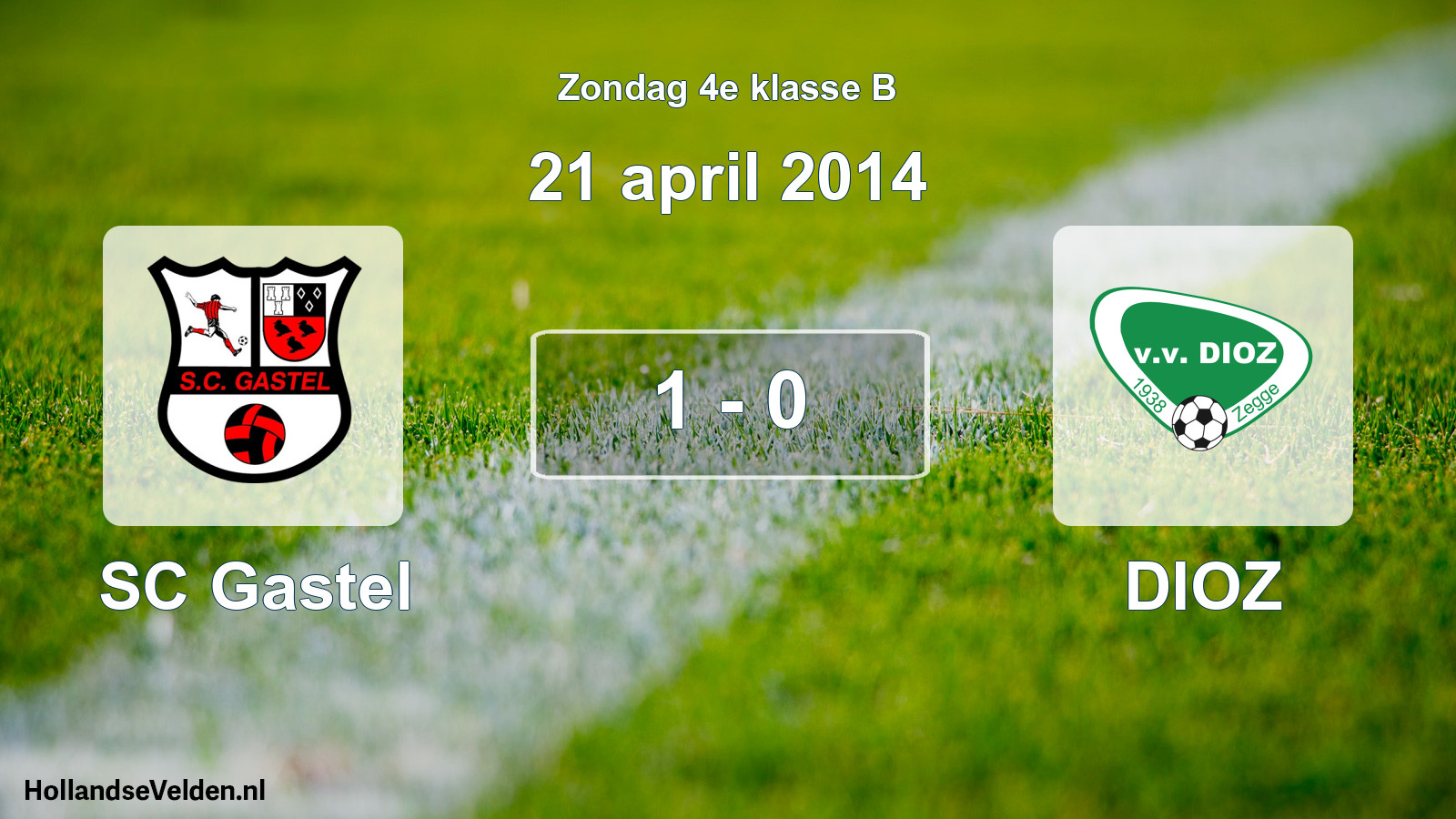 Total number of matches played: SC Gastel - DIOZ 1 - 0 (21 April 2014)