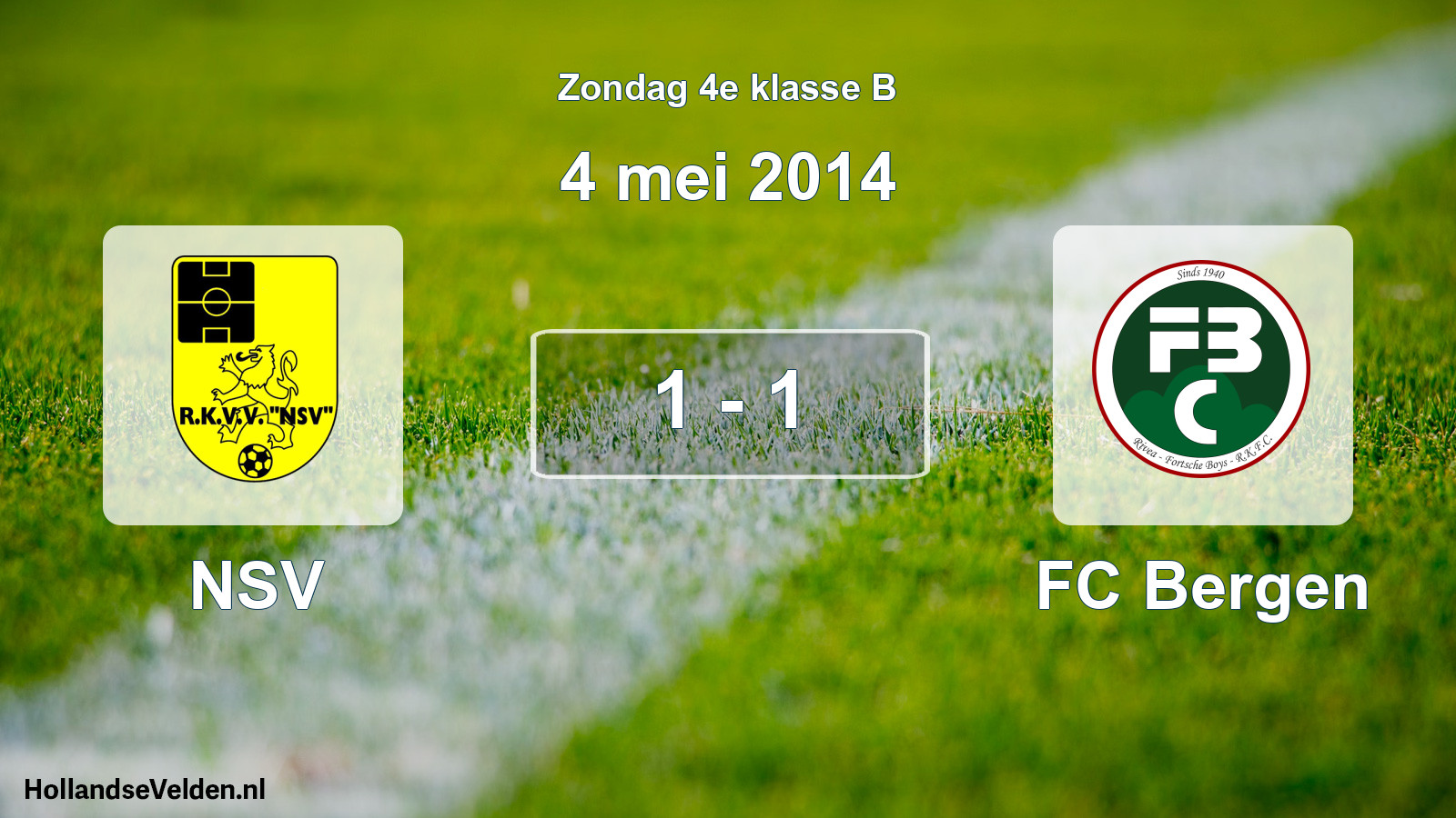 Total number of matches played: NSV - FC Bergen 1 - 1 (4 May 2014)