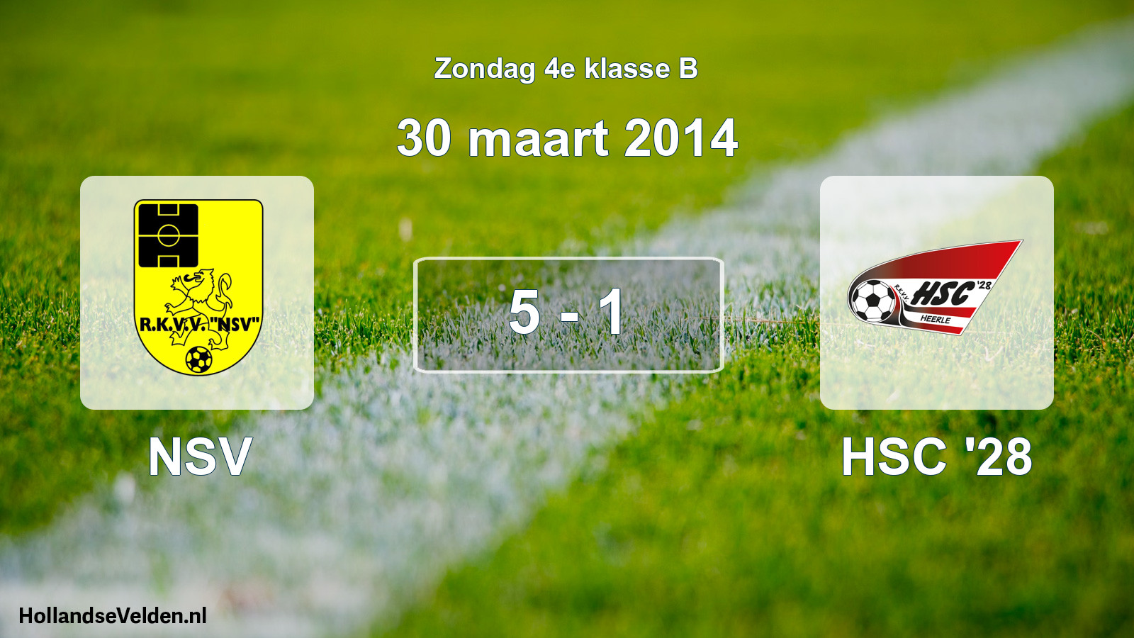 Total number of matches played: NSV - HSC '28 5 - 1 (30 March 2014)