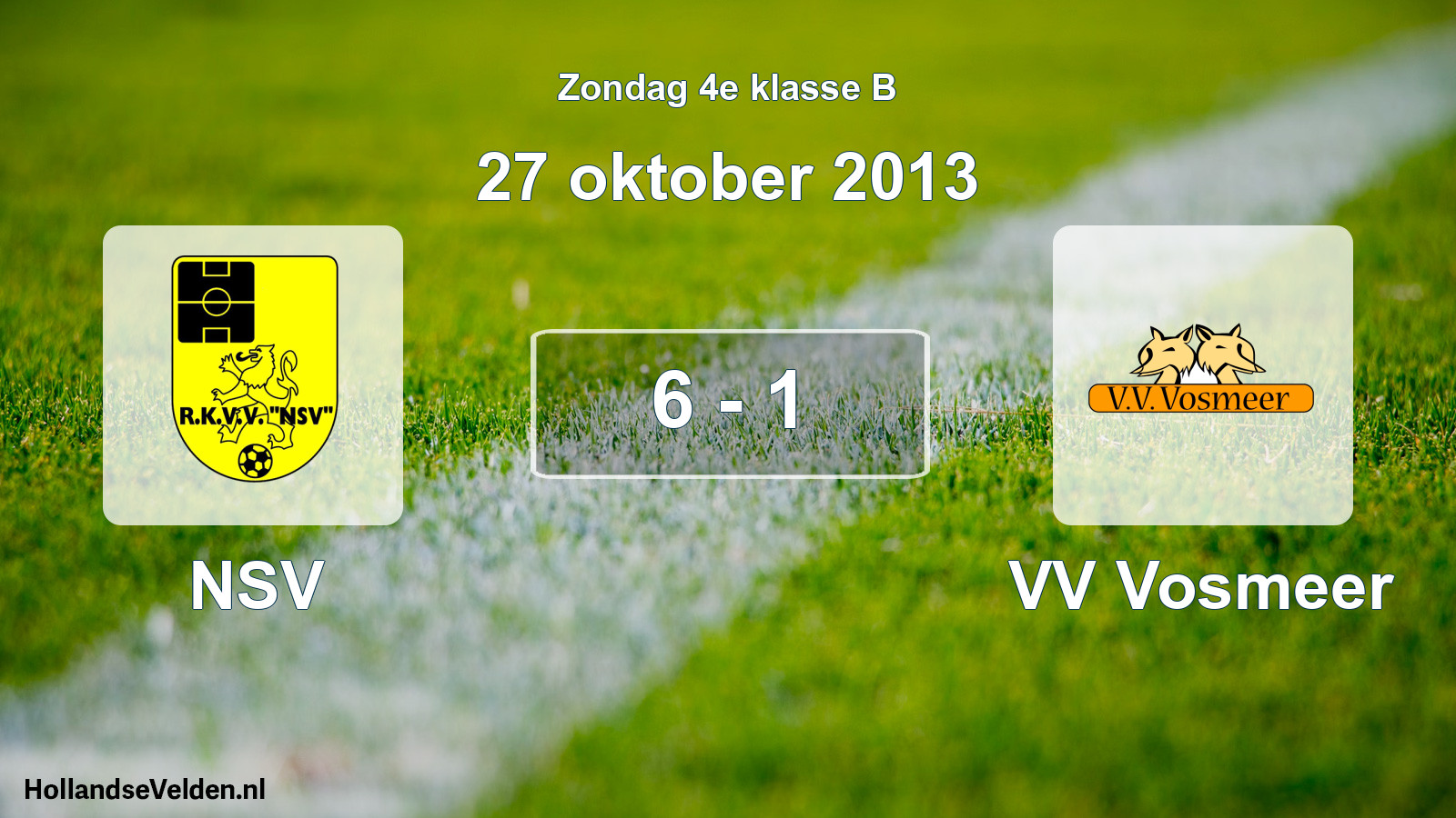 Total number of matches played: NSV - VV Vosmeer 6 - 1 (27 October 2013)