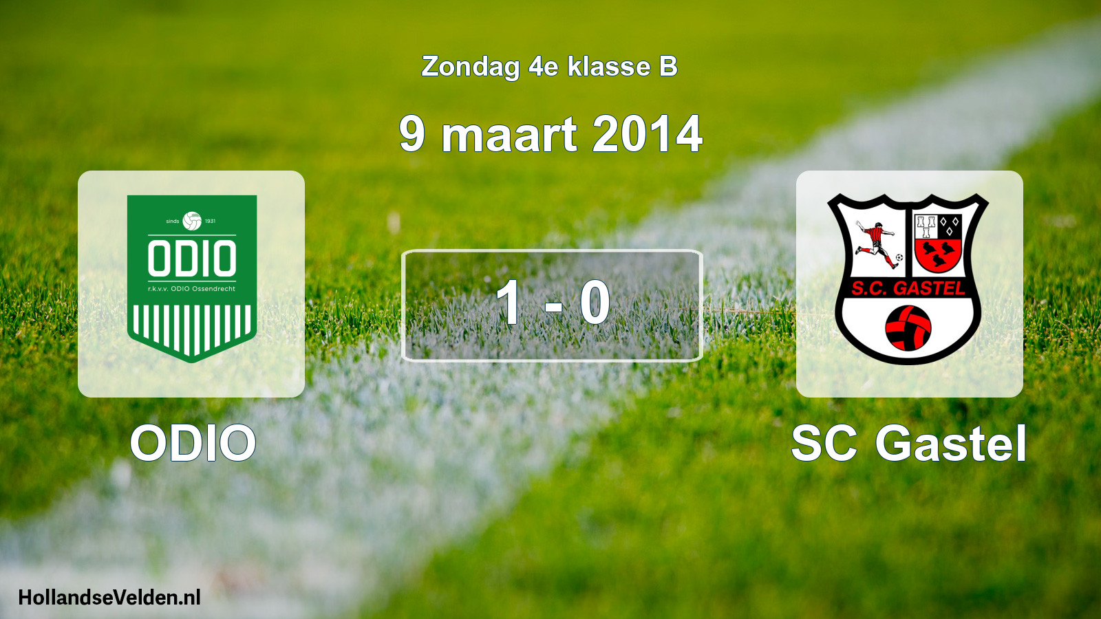 Total number of matches played: ODIO - SC Gastel 1 - 0 (9 March 2014)