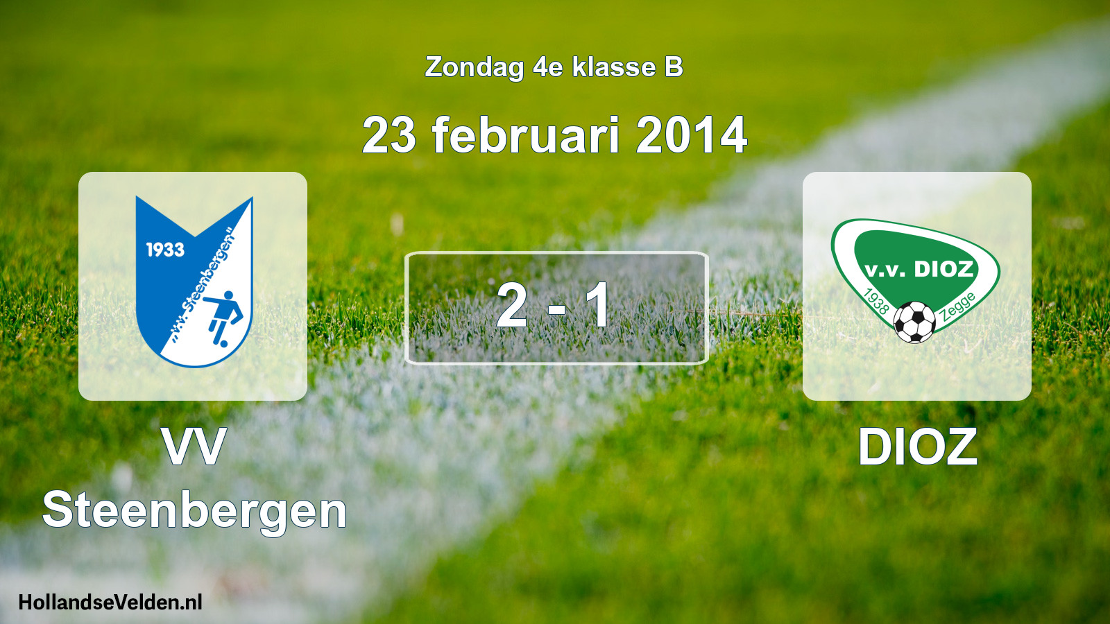 Total number of matches played: VV Steenbergen - DIOZ 2 - 1 (23 February 2014)
