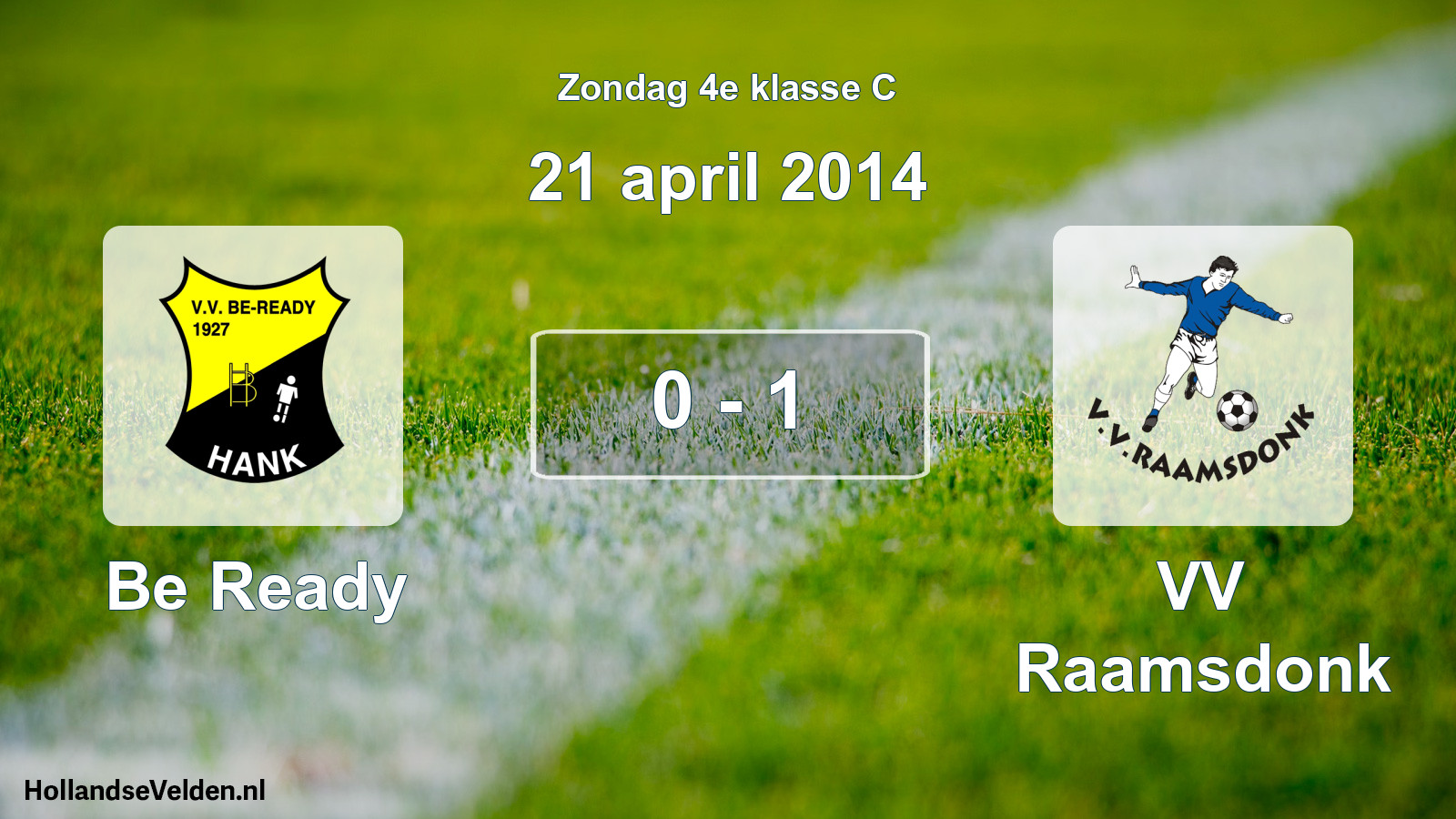 Total number of matches played: Be Ready - VV Raamsdonk 0 - 1 (21 April 2014)