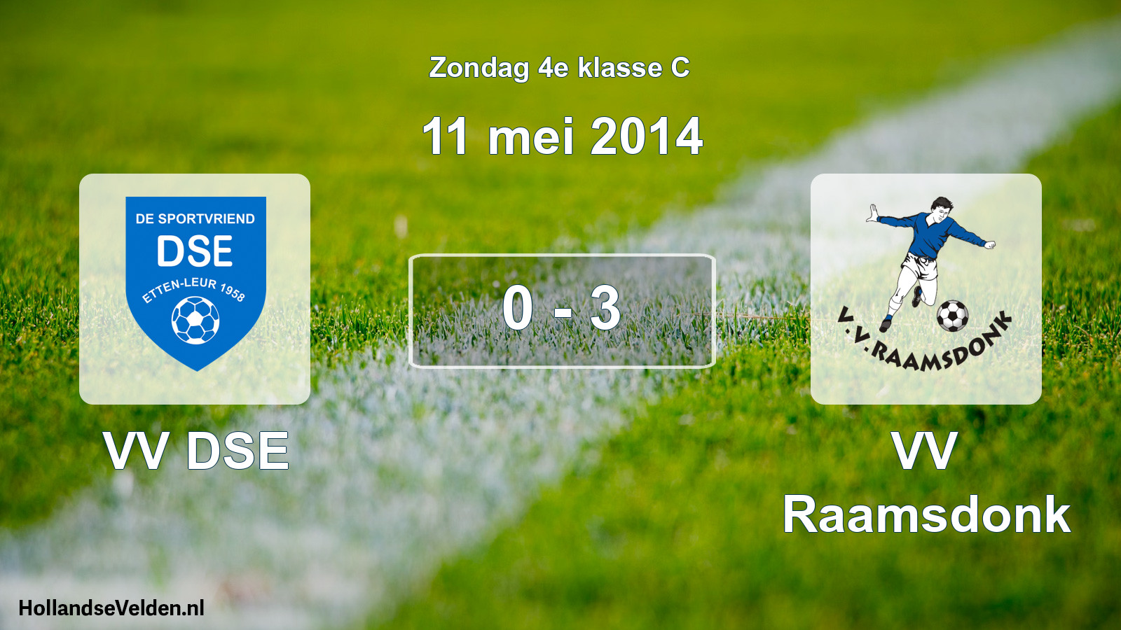 Total number of matches played: VV DSE - VV Raamsdonk 0 - 3 (11 May 2014)
