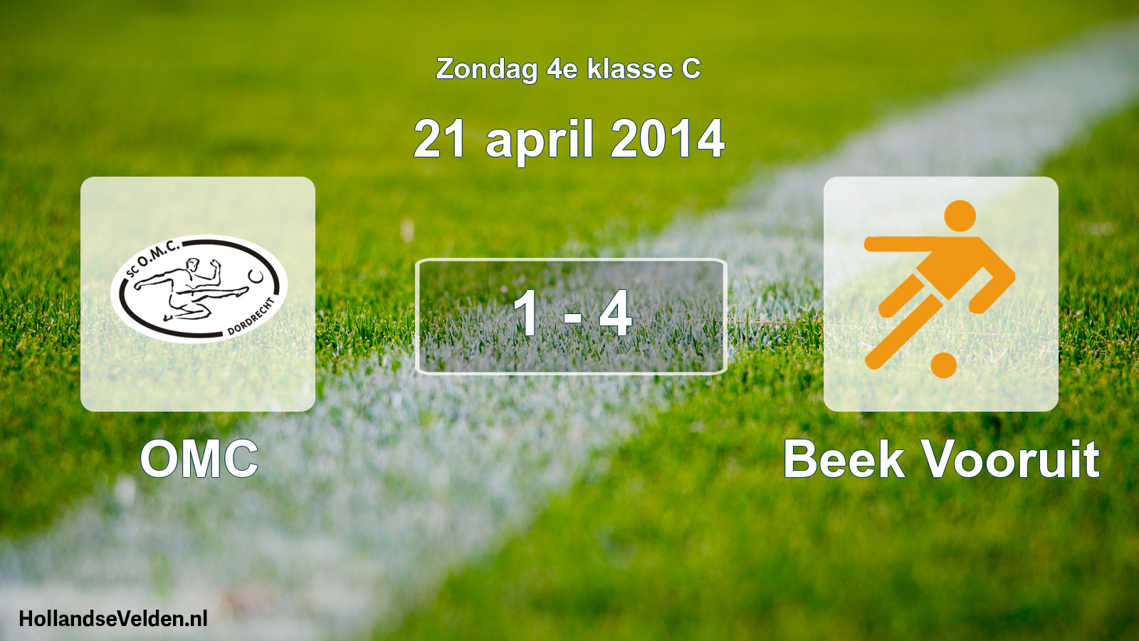 Total number of matches played: OMC - Beek Vooruit 1 - 4 (21 April 2014)