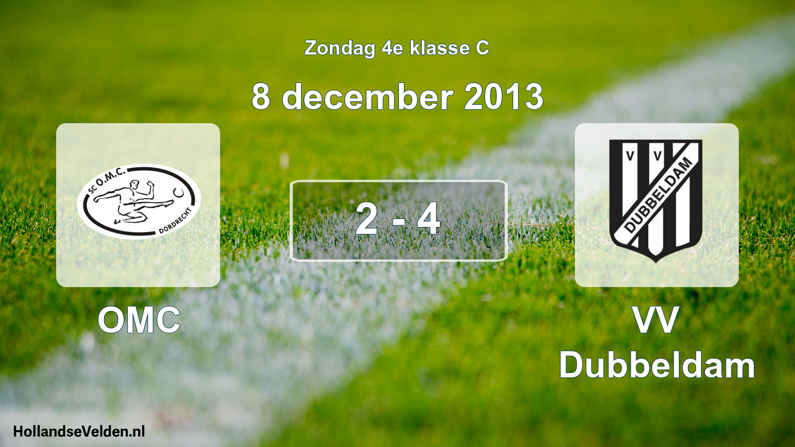 Total number of matches played: OMC - VV Dubbeldam 2 - 4 (8 December 2013)
