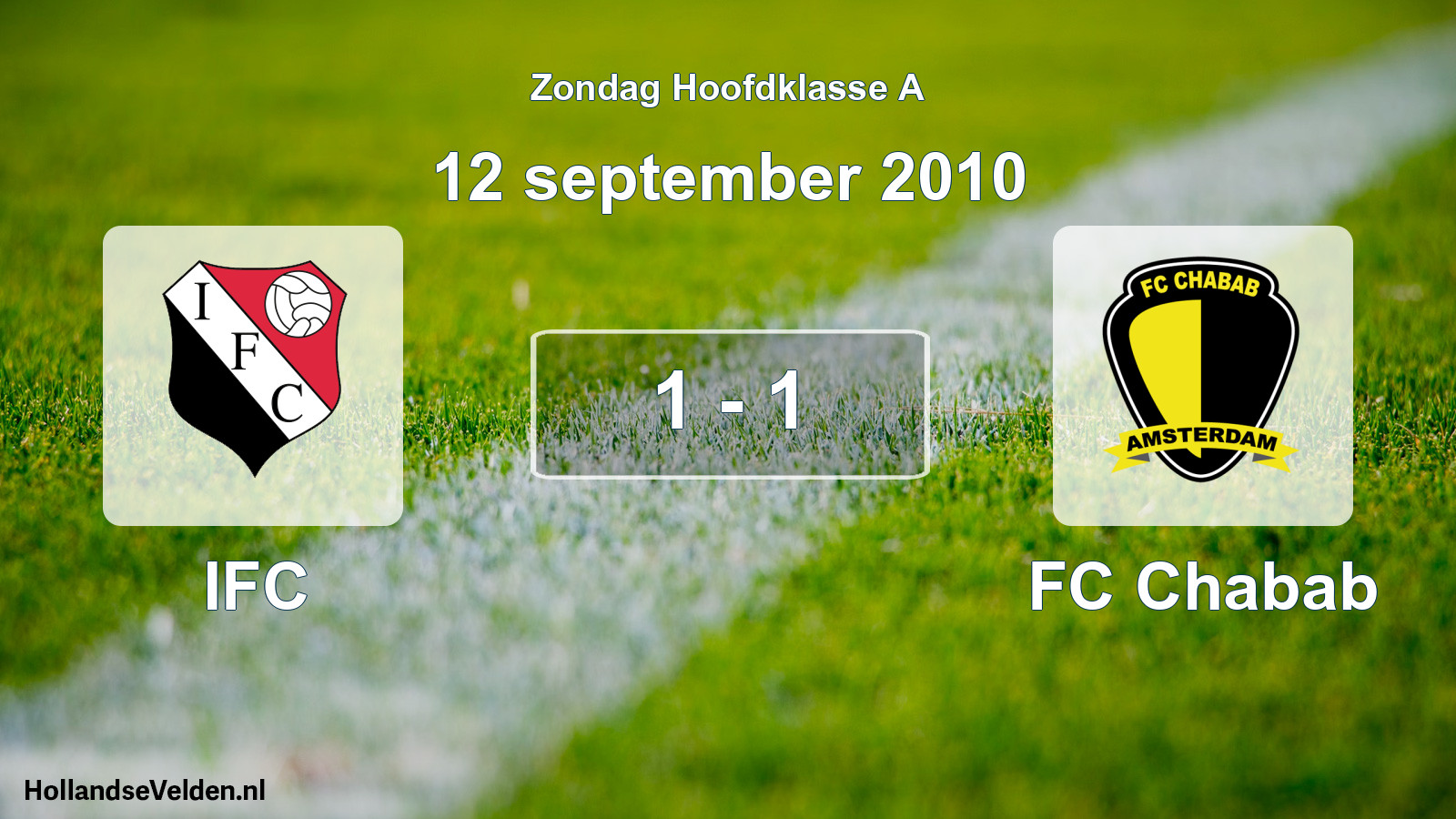 Total number of matches played: IFC - FC Chabab 1 - 1 (12 September 2010)