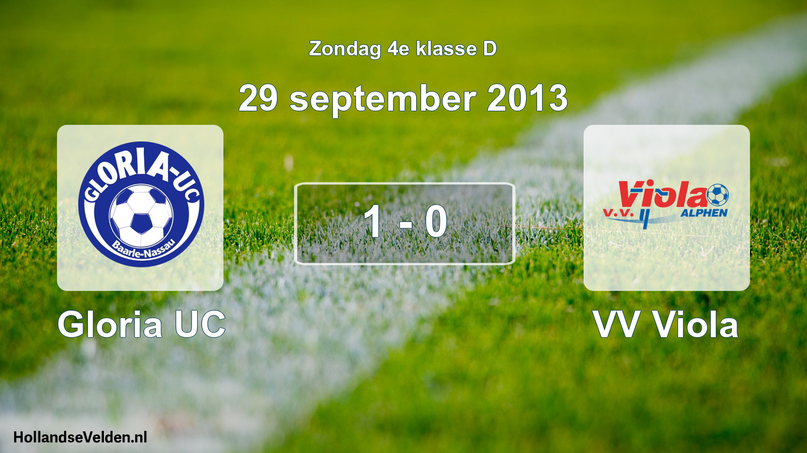 Total number of matches played: Gloria UC - VV Viola 1 - 0 (29 September 2013)