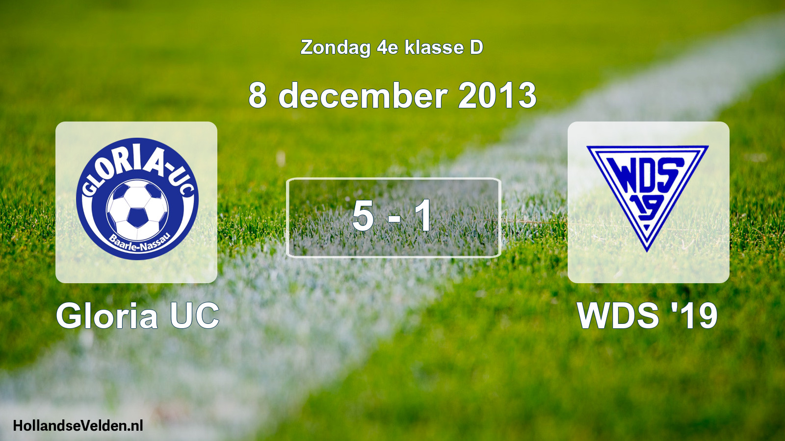 Total number of matches played: Gloria UC - WDS '19 5 - 1 (8 December 2013)