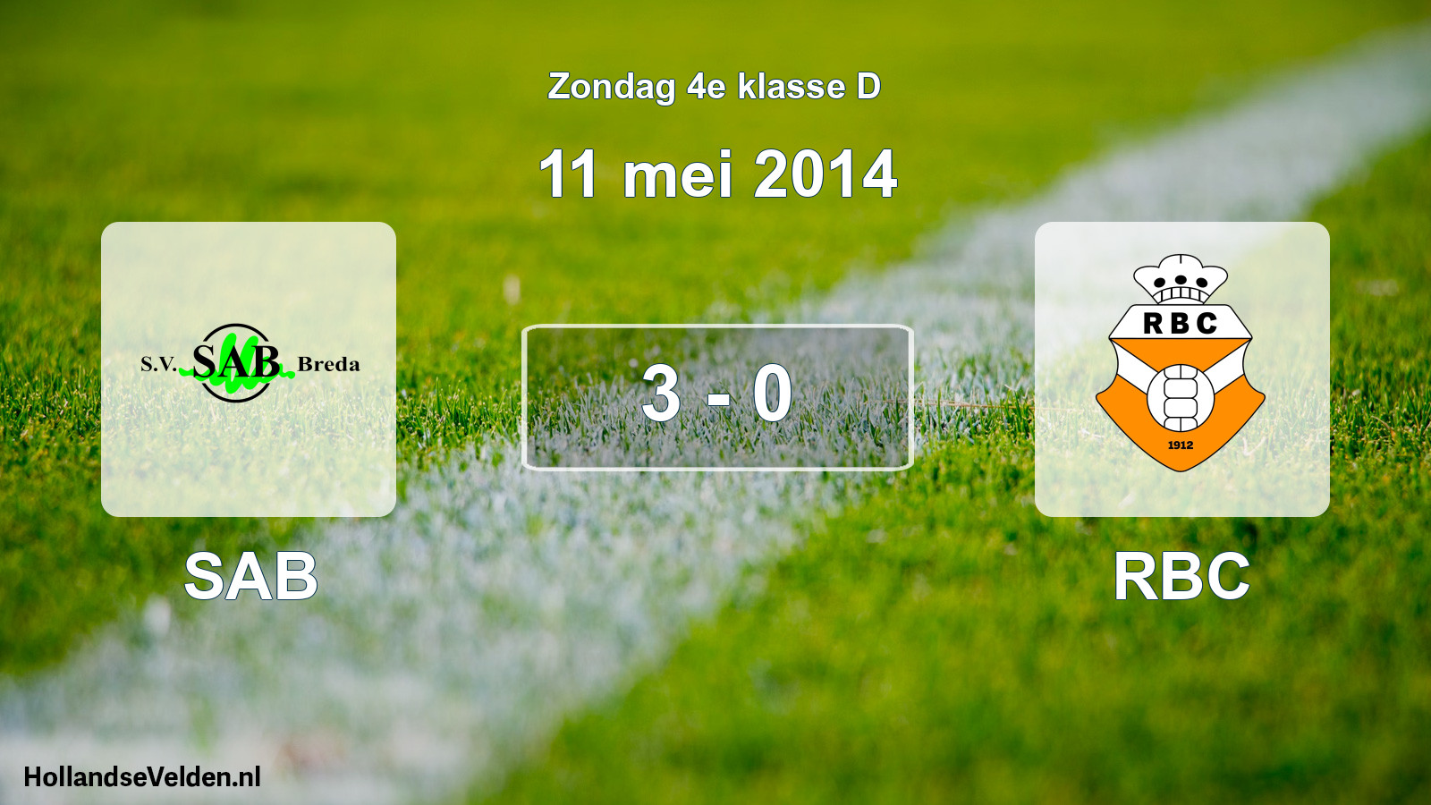 Total number of matches played: SAB - RBC 3 - 0 (11 May 2014)