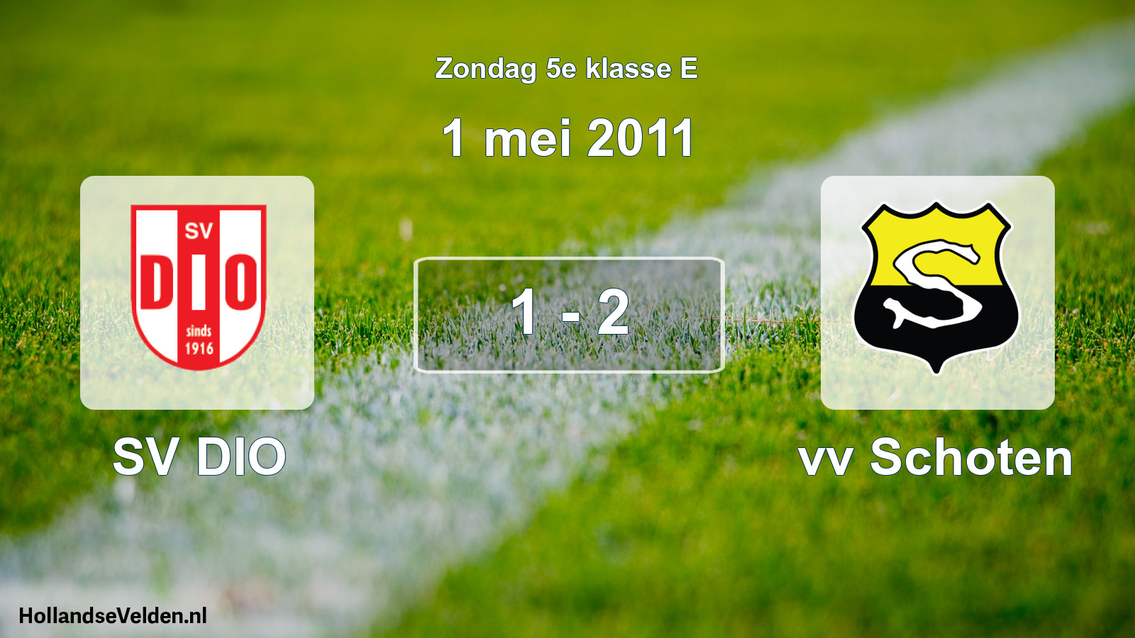 Total number of matches played: SV DIO - vv Schoten 1 - 2 (1 May 2011)