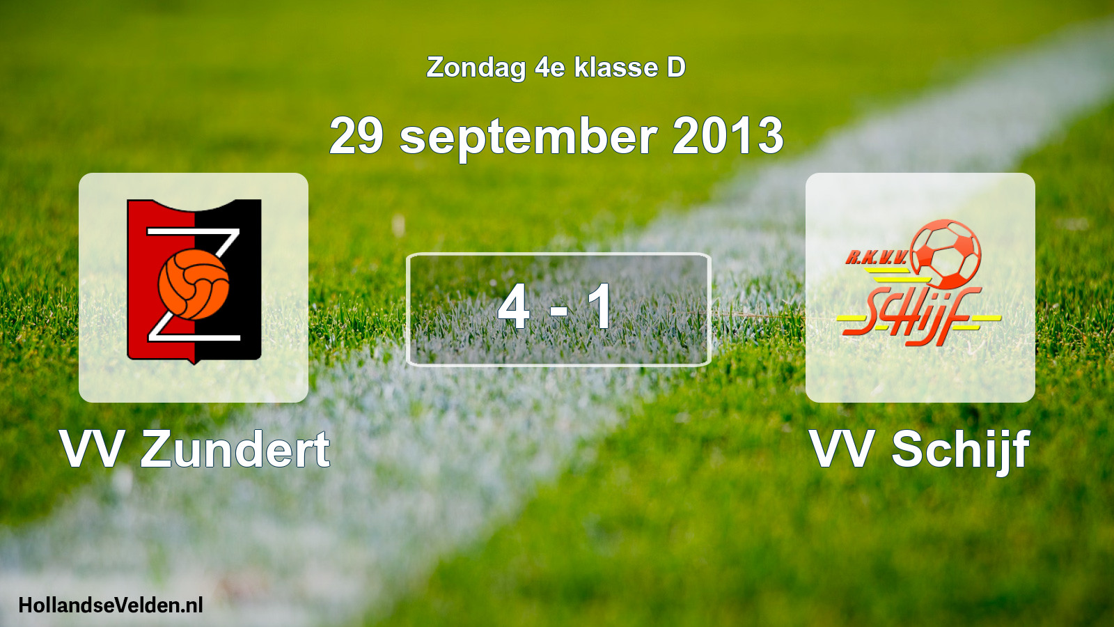 Total number of matches played: VV Zundert - VV Schijf 4 - 1 (29 September 2013)