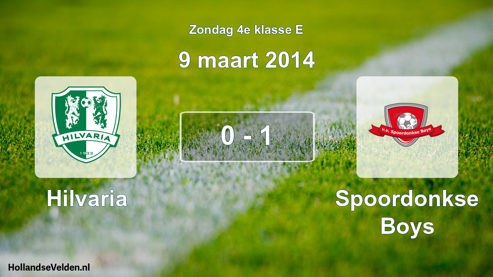 Total number of matches played: Hilvaria - Spoordonkse Boys 0 - 1 (9 March 2014)