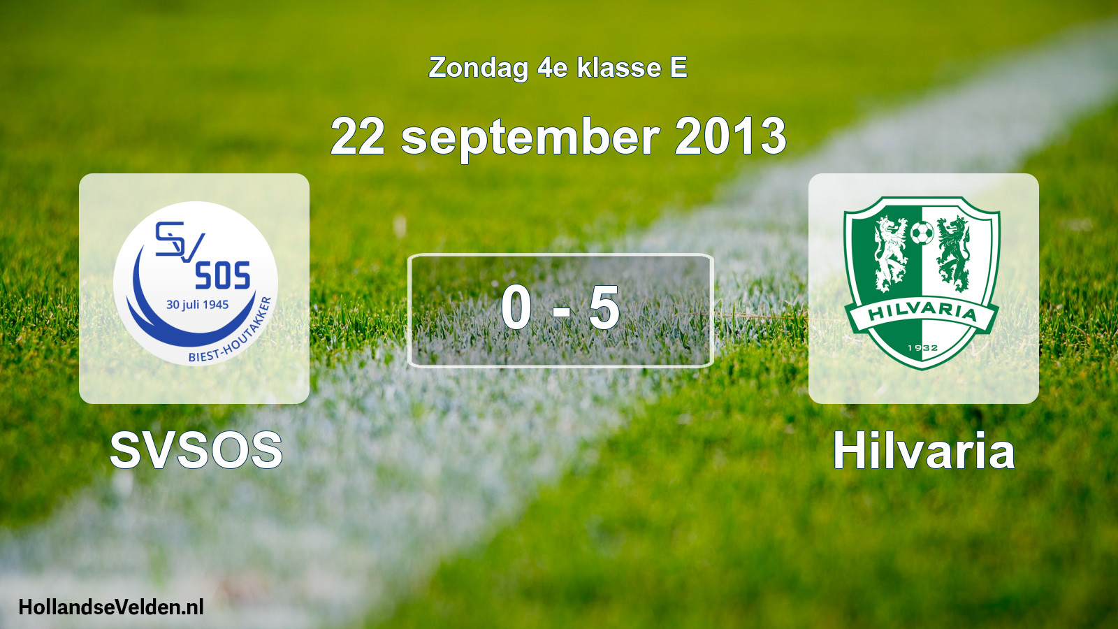Total number of matches played: SVSOS - Hilvaria 0 - 5 (22 September 2013)