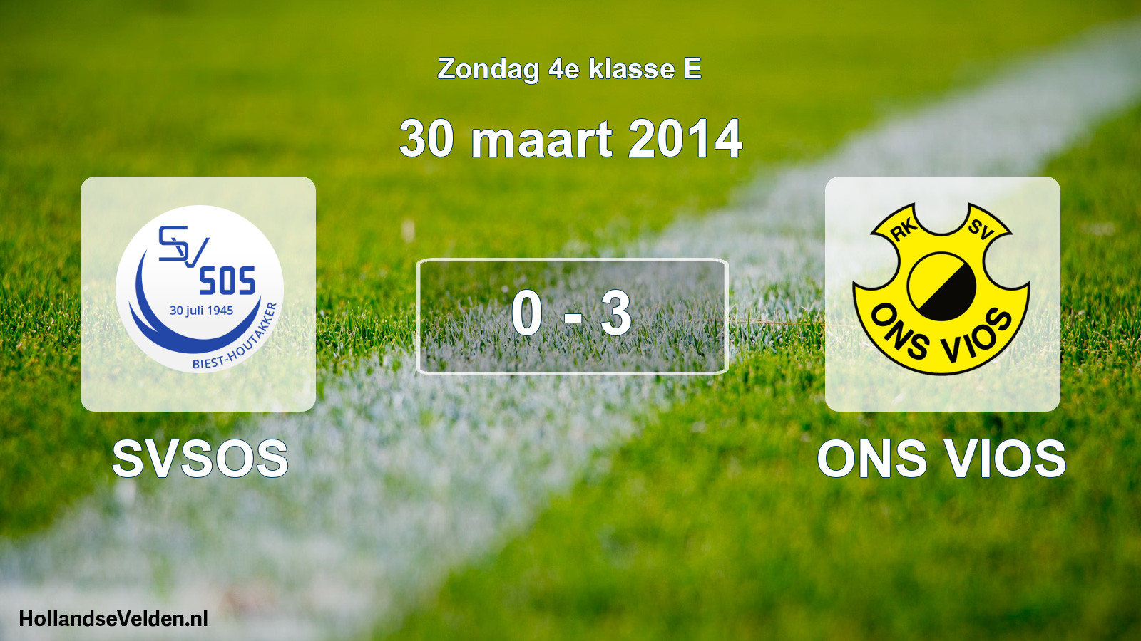 Total number of matches played: SVSOS - ONS VIOS 0 - 3 (30 March 2014)