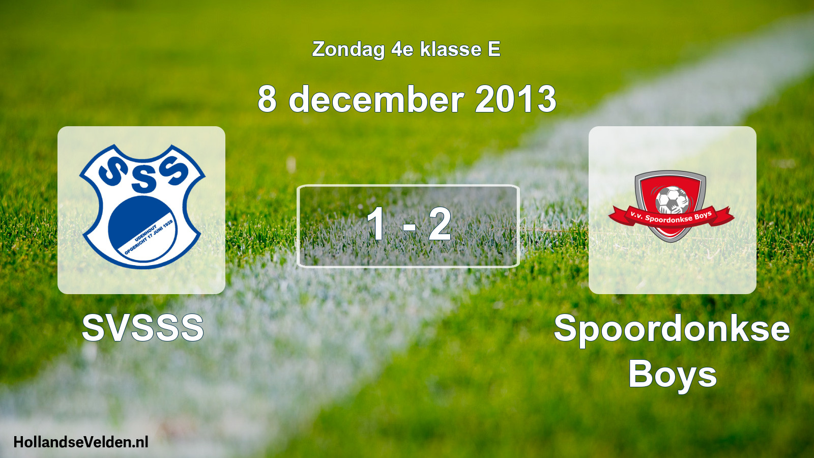 Total number of matches played: SVSSS - Spoordonkse Boys 1 - 2 (8 December 2013)