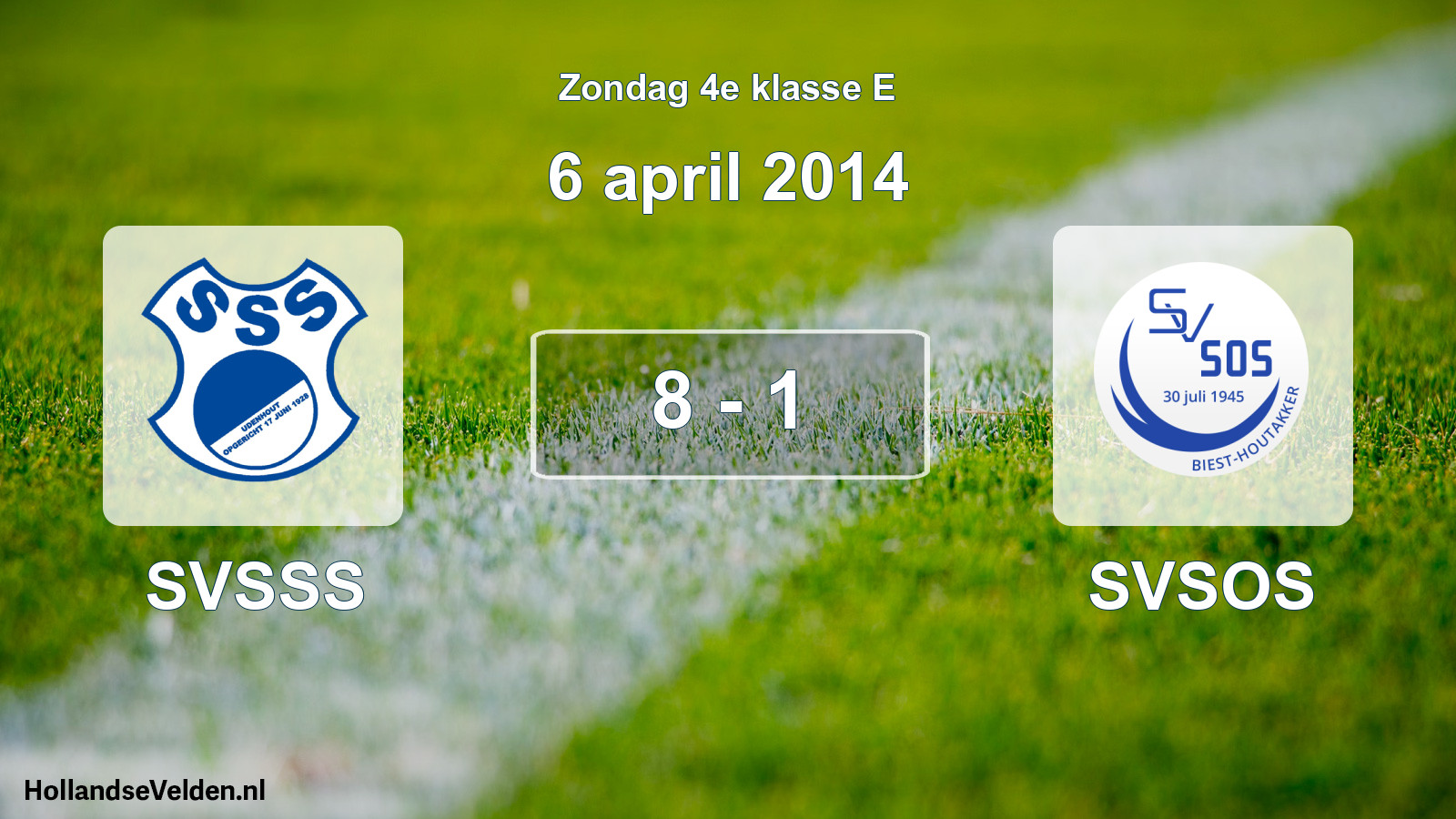 Total number of matches played: SVSSS - SVSOS 8 - 1 (6 April 2014)