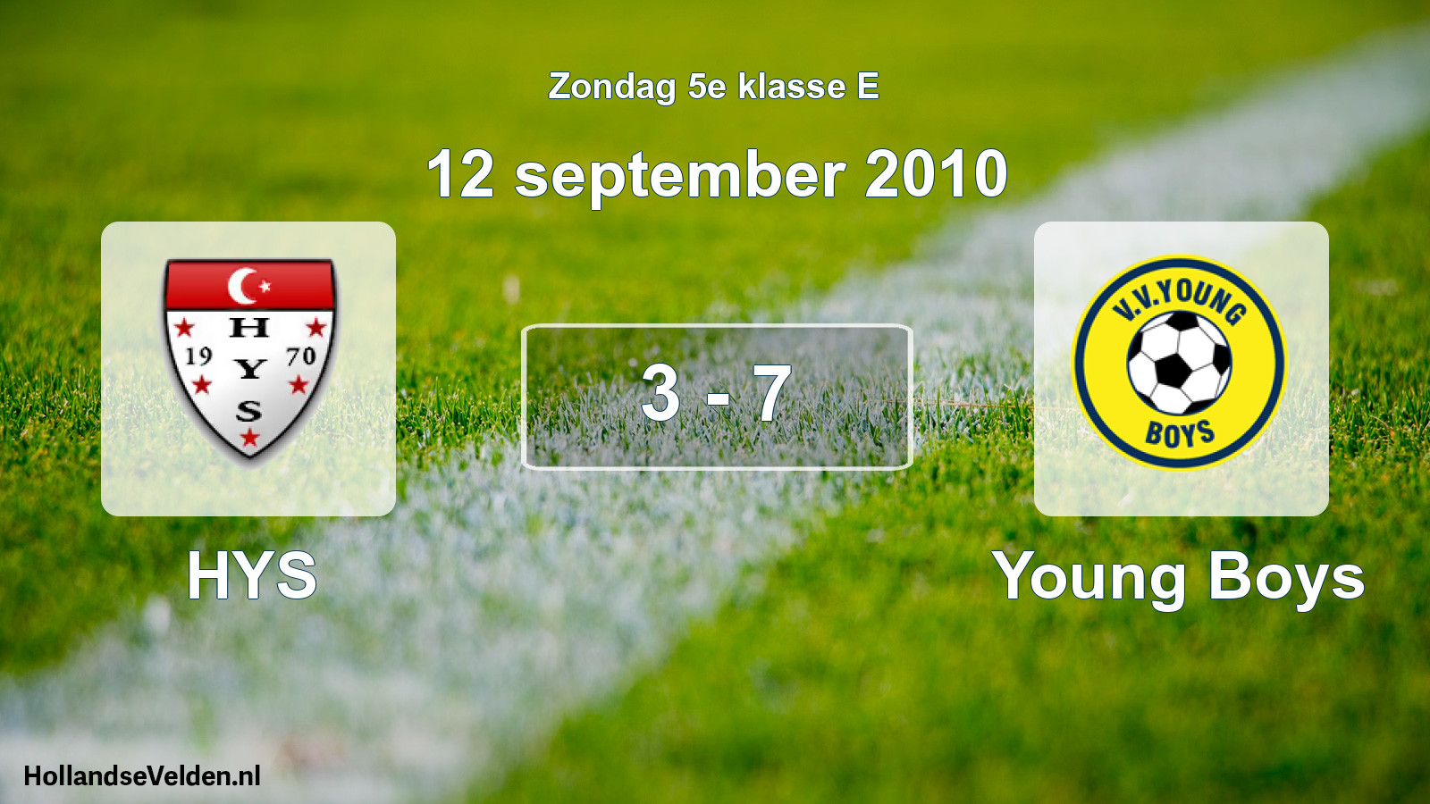 Total number of matches played: HYS - Young Boys 3 - 7 (12 September 2010)
