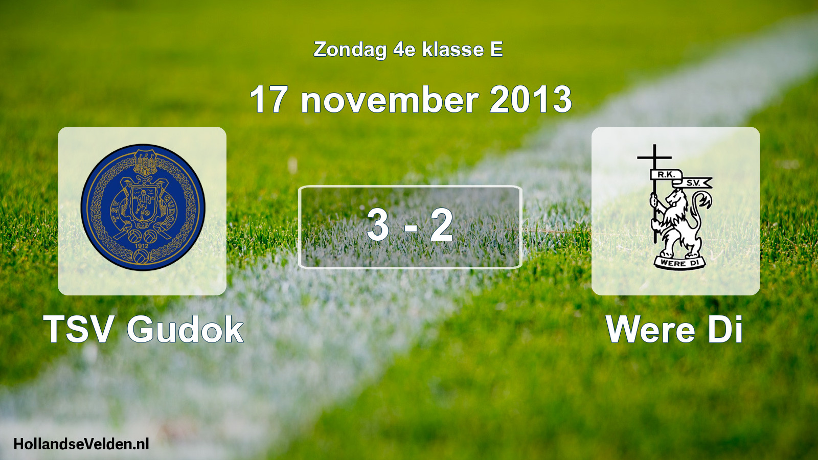 Total number of matches played: TSV Gudok - Were Di 3 - 2 (17 November 2013)
