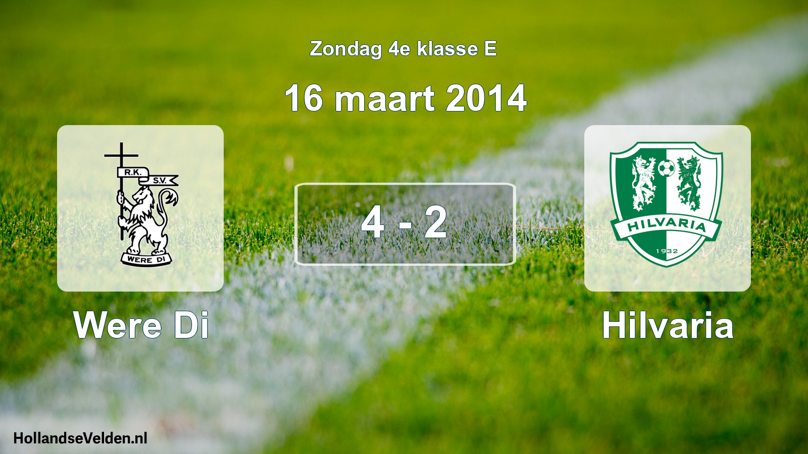 Total number of matches played: Were Di - Hilvaria 4 - 2 (16 March 2014)