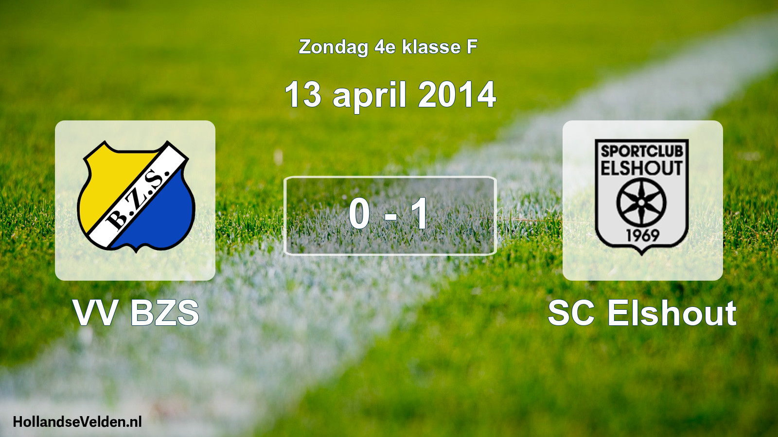 Total number of matches played: VV BZS - SC Elshout 0 - 1 (13 April 2014)