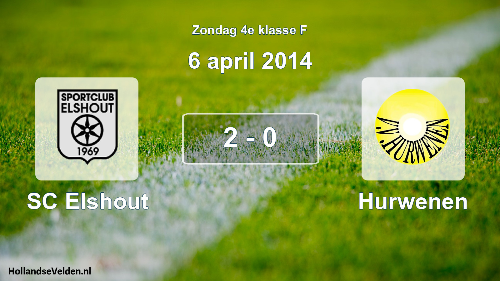 Total number of matches played: SC Elshout - Hurwenen 2 - 0 (6 April 2014)