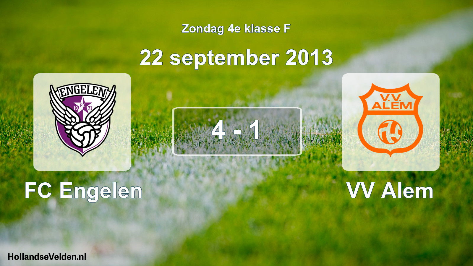Total number of matches played: FC Engelen - VV Alem 4 - 1 (22 September 2013)