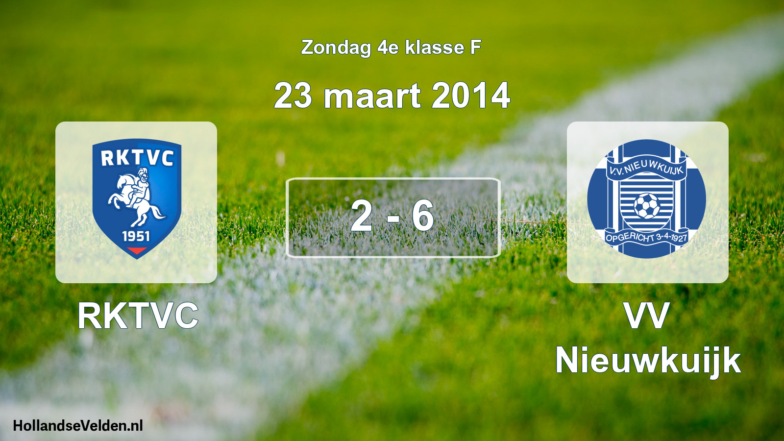 Total number of matches played: RKTVC - VV Nieuwkuijk 2 - 6 (23 March 2014)