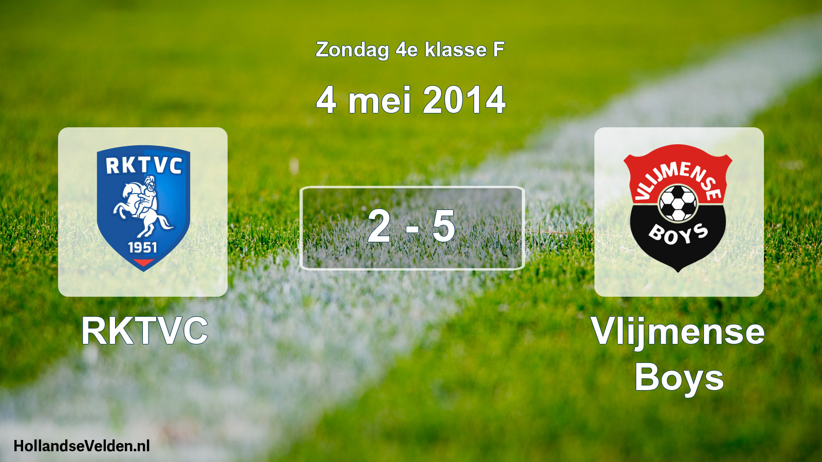 Total number of matches played: RKTVC - Vlijmense Boys 2 - 5 (4 May 2014)