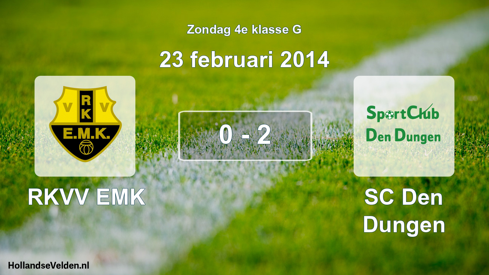 Total number of matches played: RKVV EMK - SC Den Dungen 0 - 2 (23 February 2014)