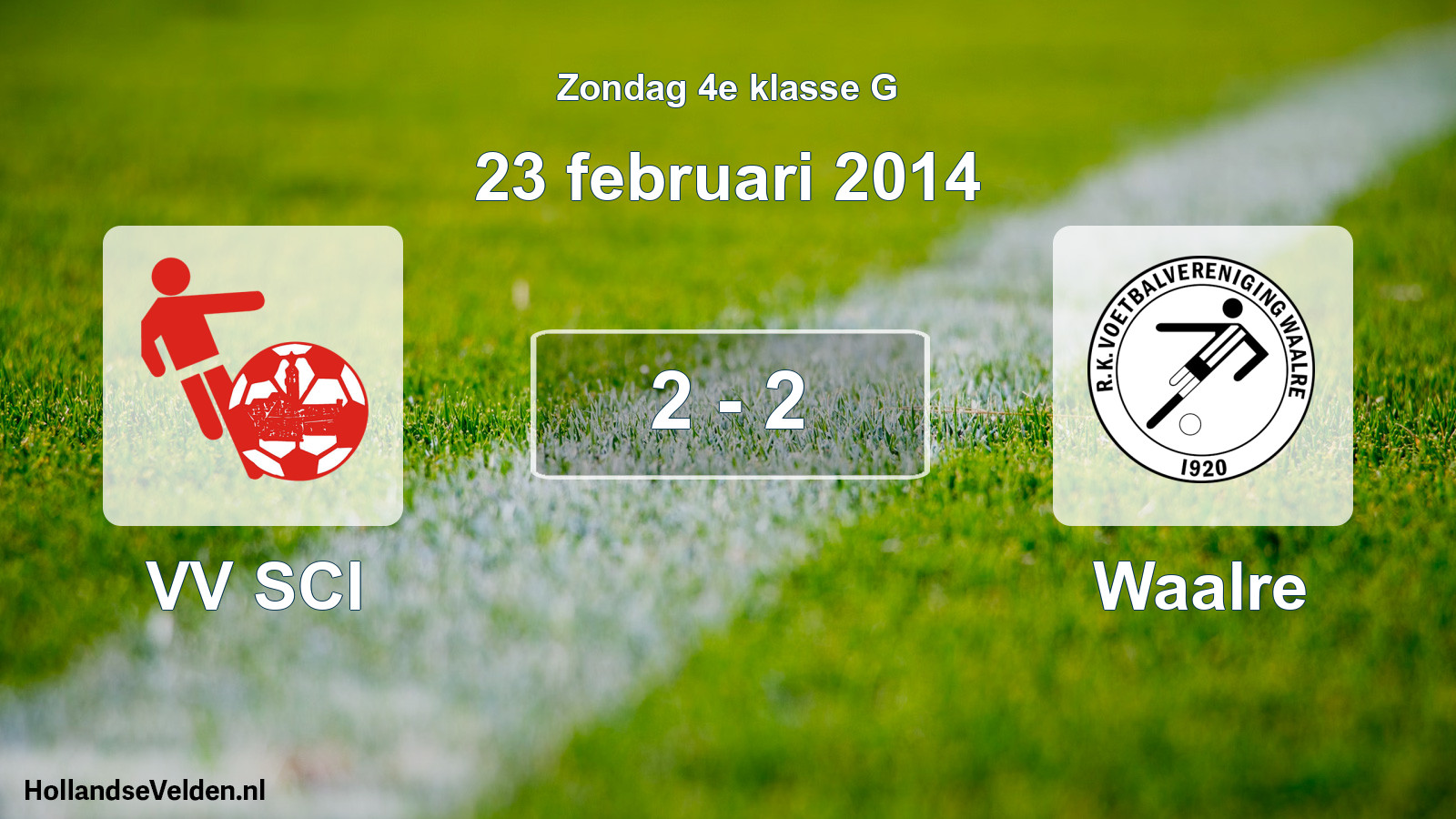 Total number of matches played: VV SCI - Waalre 2 - 2 (23 February 2014)
