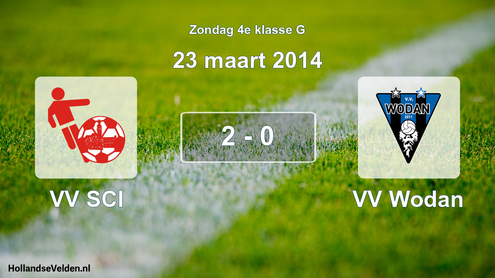 Total number of matches played: VV SCI - VV Wodan 2 - 0 (23 March 2014)