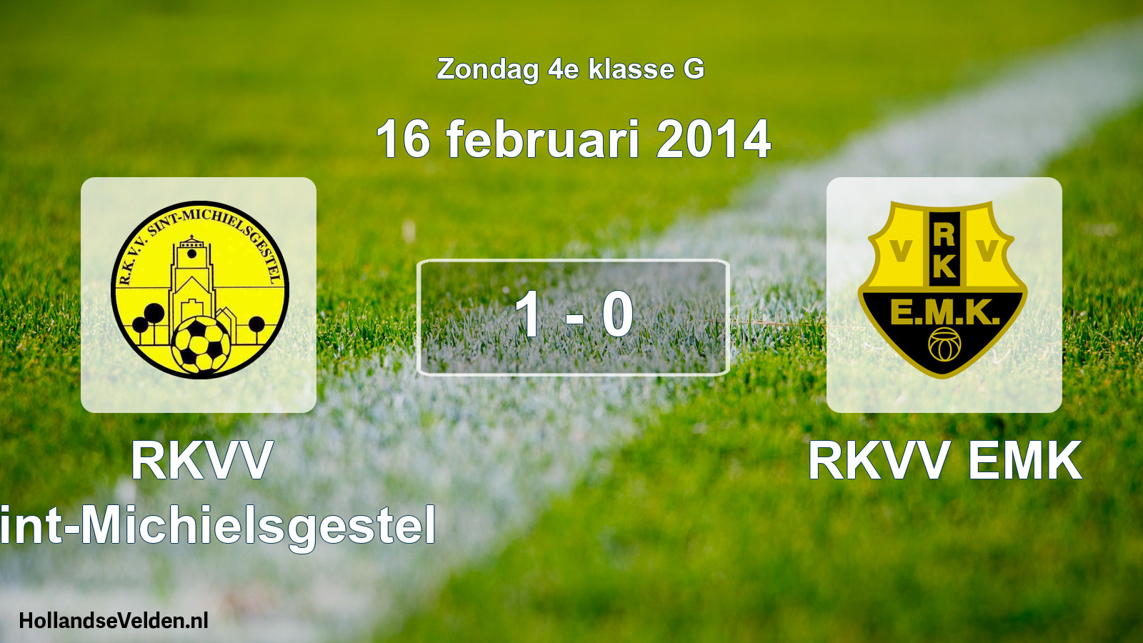 Total number of matches played: RKVV Sint-Michielsgestel - RKVV EMK 1 - 0 (16 February 2014)