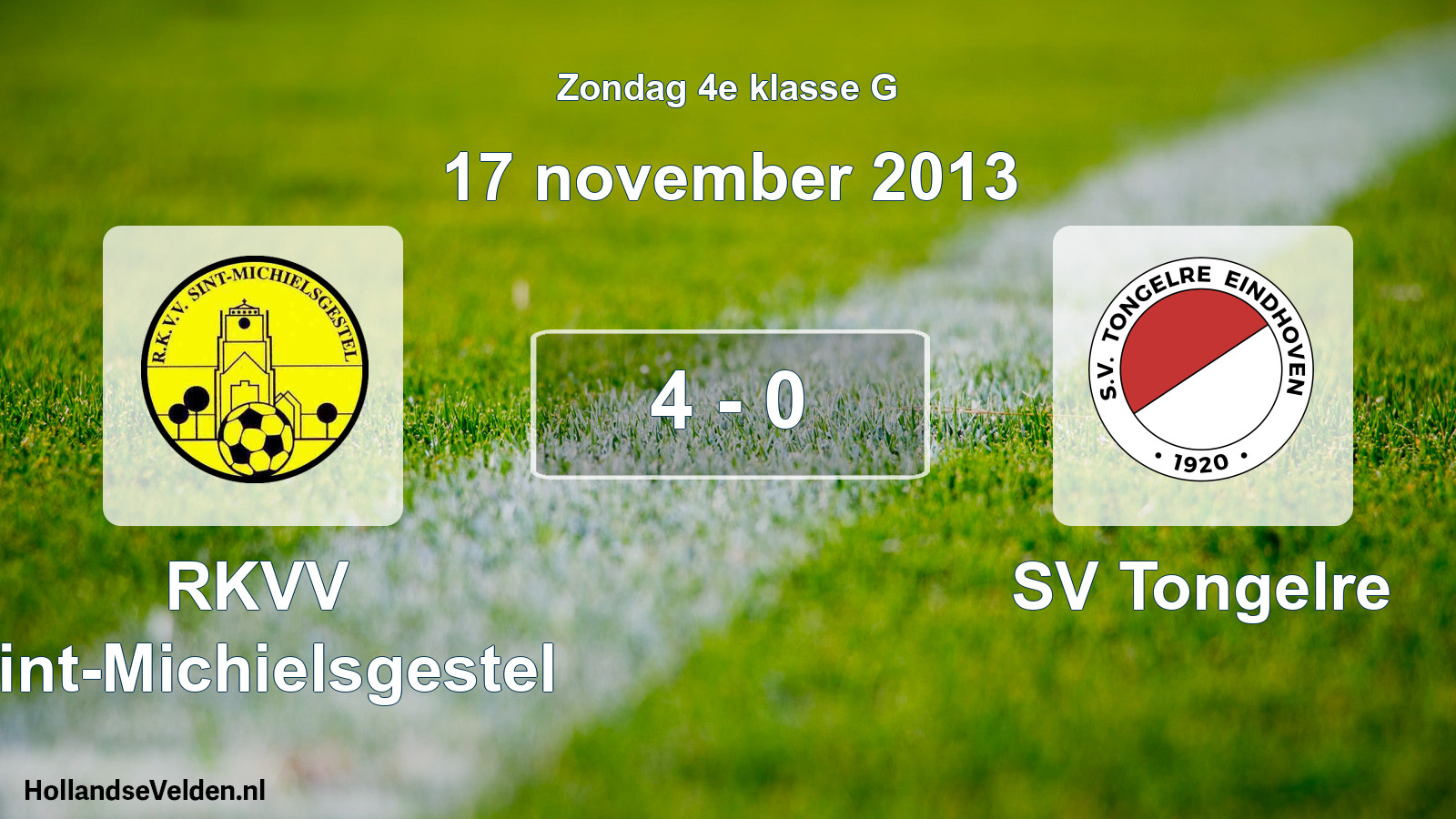 Total number of matches played: RKVV Sint-Michielsgestel - SV Tongelre 4 - 0 (17 November 2013)