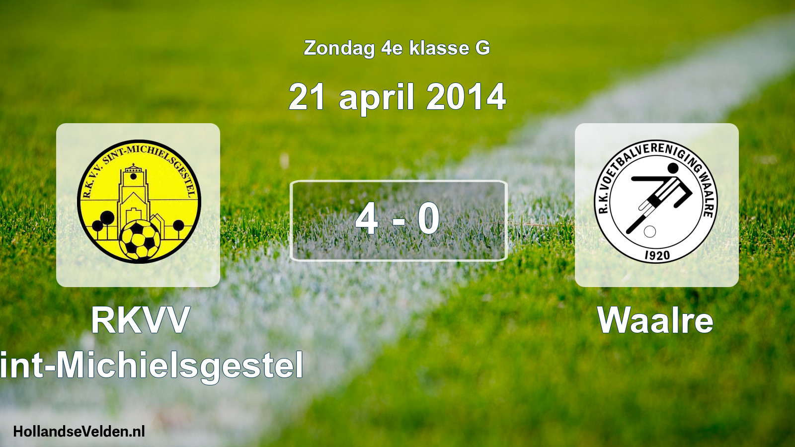 Total number of matches played: RKVV Sint-Michielsgestel - Waalre 4 - 0 (21 April 2014)