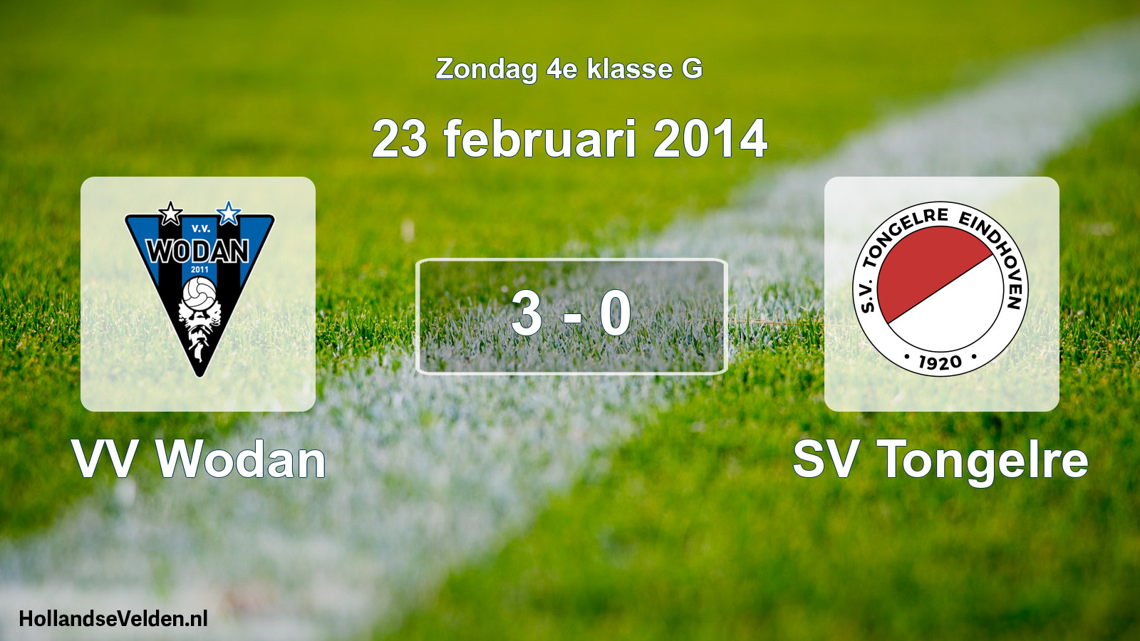 Total number of matches played: VV Wodan - SV Tongelre 3 - 0 (23 February 2014)