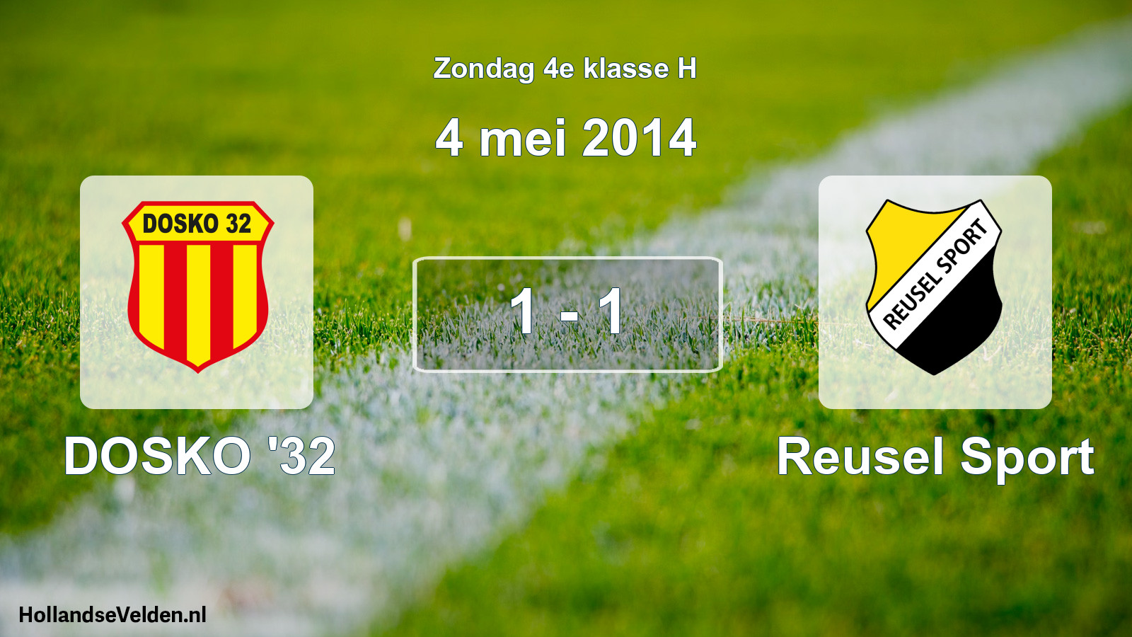 Total number of matches played: DOSKO '32 - Reusel Sport 1 - 1 (4 May 2014)