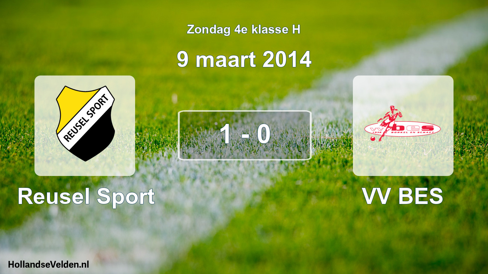 Total number of matches played: Reusel Sport - VV BES 1 - 0 (9 March 2014)