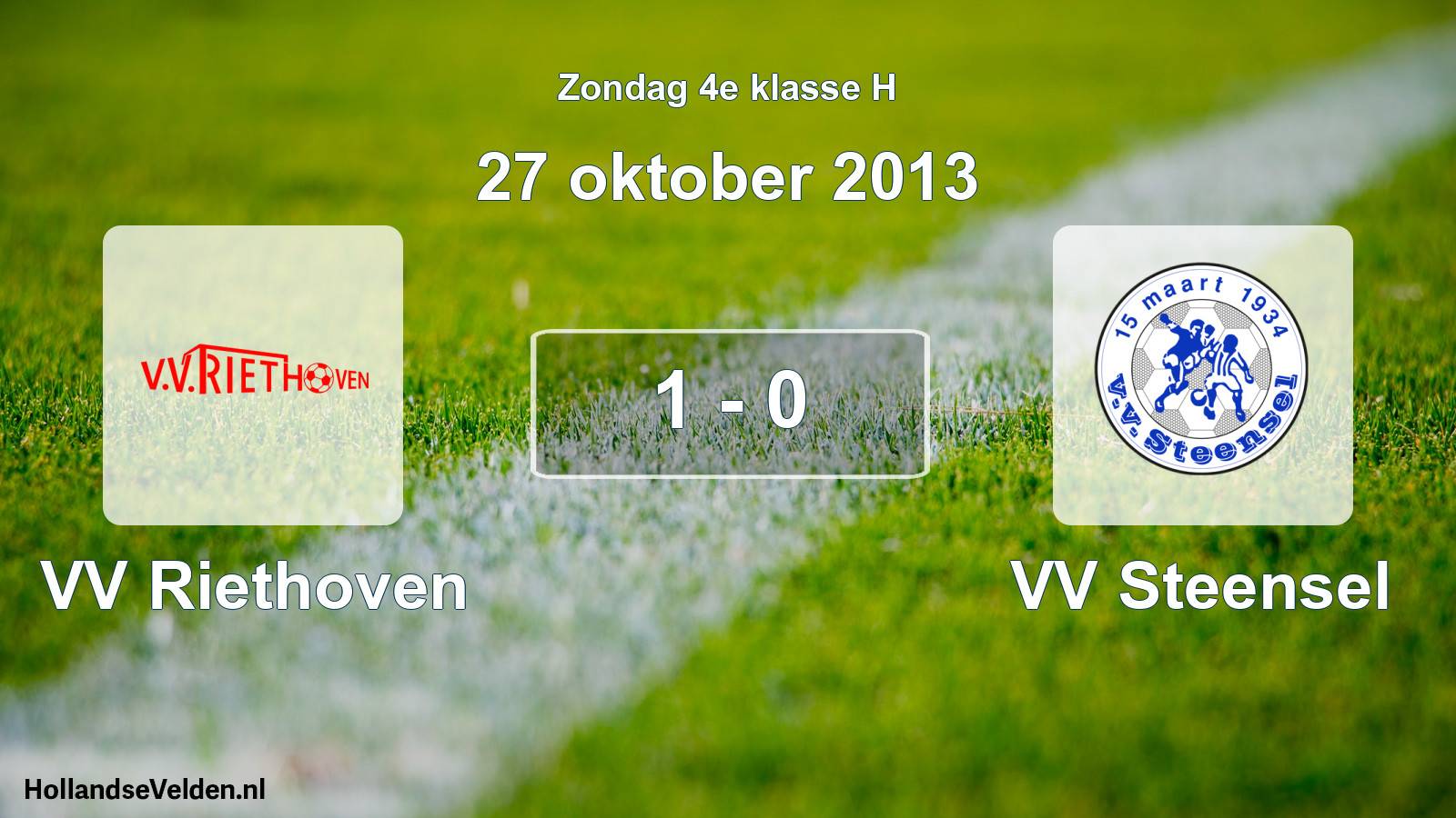 Total number of matches played: VV Riethoven - VV Steensel 1 - 0 (27 October 2013)