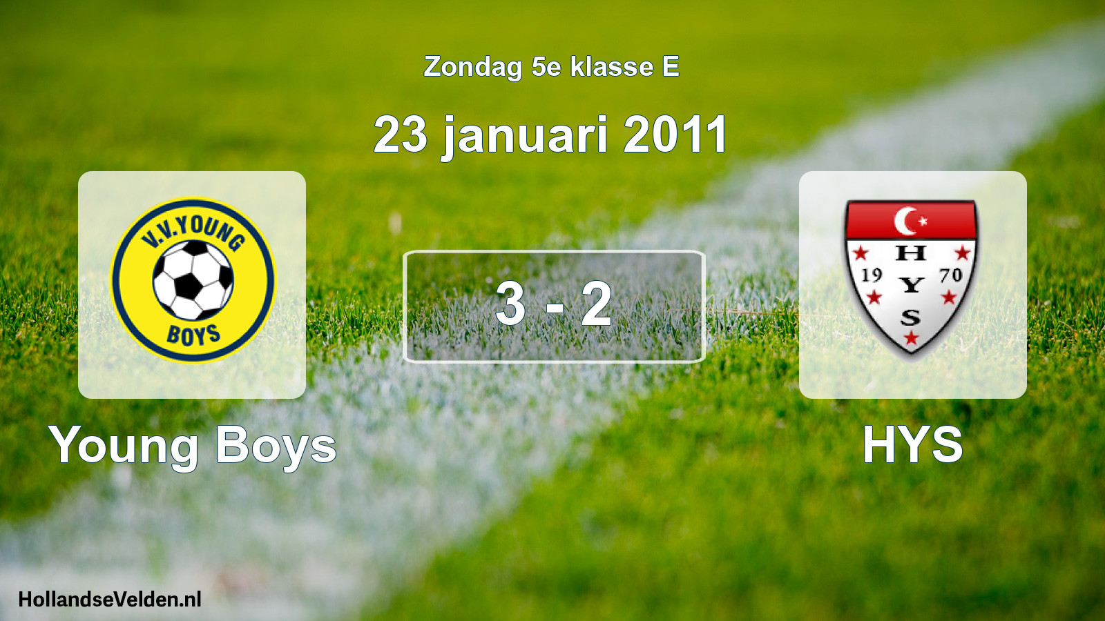 Total number of matches played: Young Boys - HYS 3 - 2 (23 January 2011)