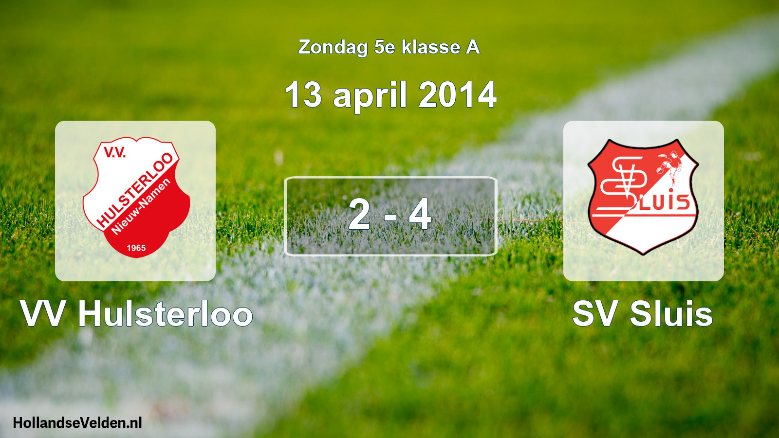 Total number of matches played: VV Hulsterloo - SV Sluis 2 - 4 (13 April 2014)