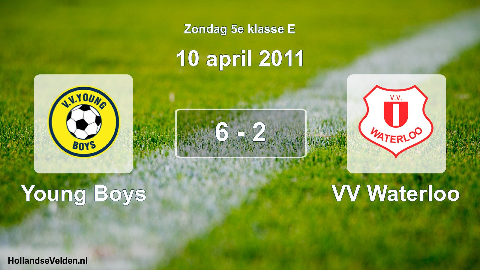 Total number of matches played: Young Boys - VV Waterloo 6 - 2 (10 April 2011)
