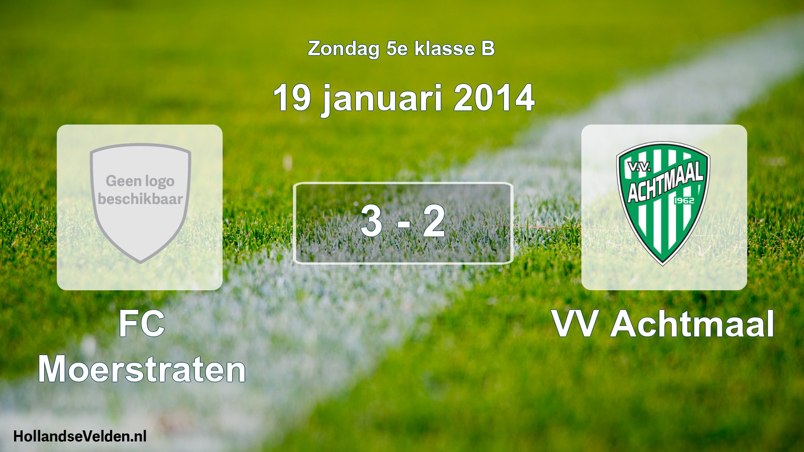 Total number of matches played: FC Moerstraten - VV Achtmaal 3 - 2 (19 January 2014)