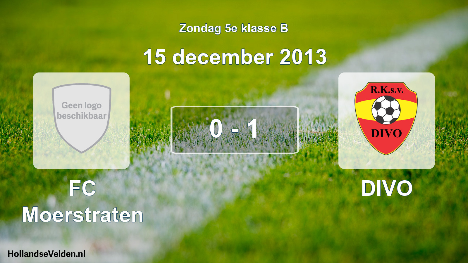 Total number of matches played: FC Moerstraten - DIVO 0 - 1 (15 December 2013)