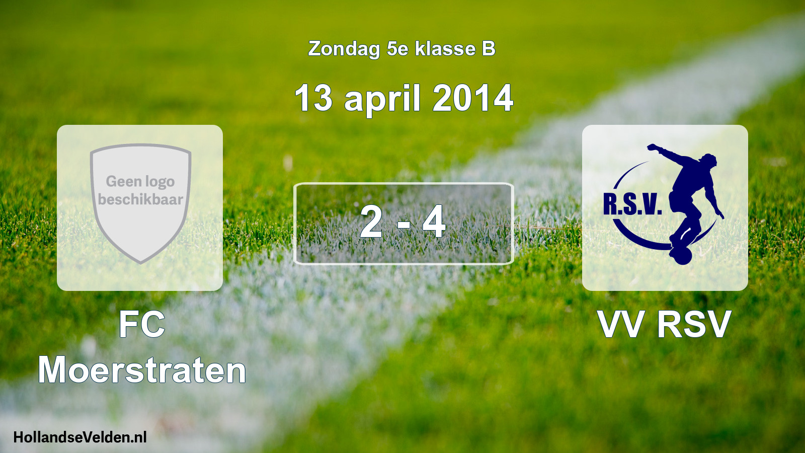 Total number of matches played: FC Moerstraten - VV RSV 2 - 4 (13 April 2014)