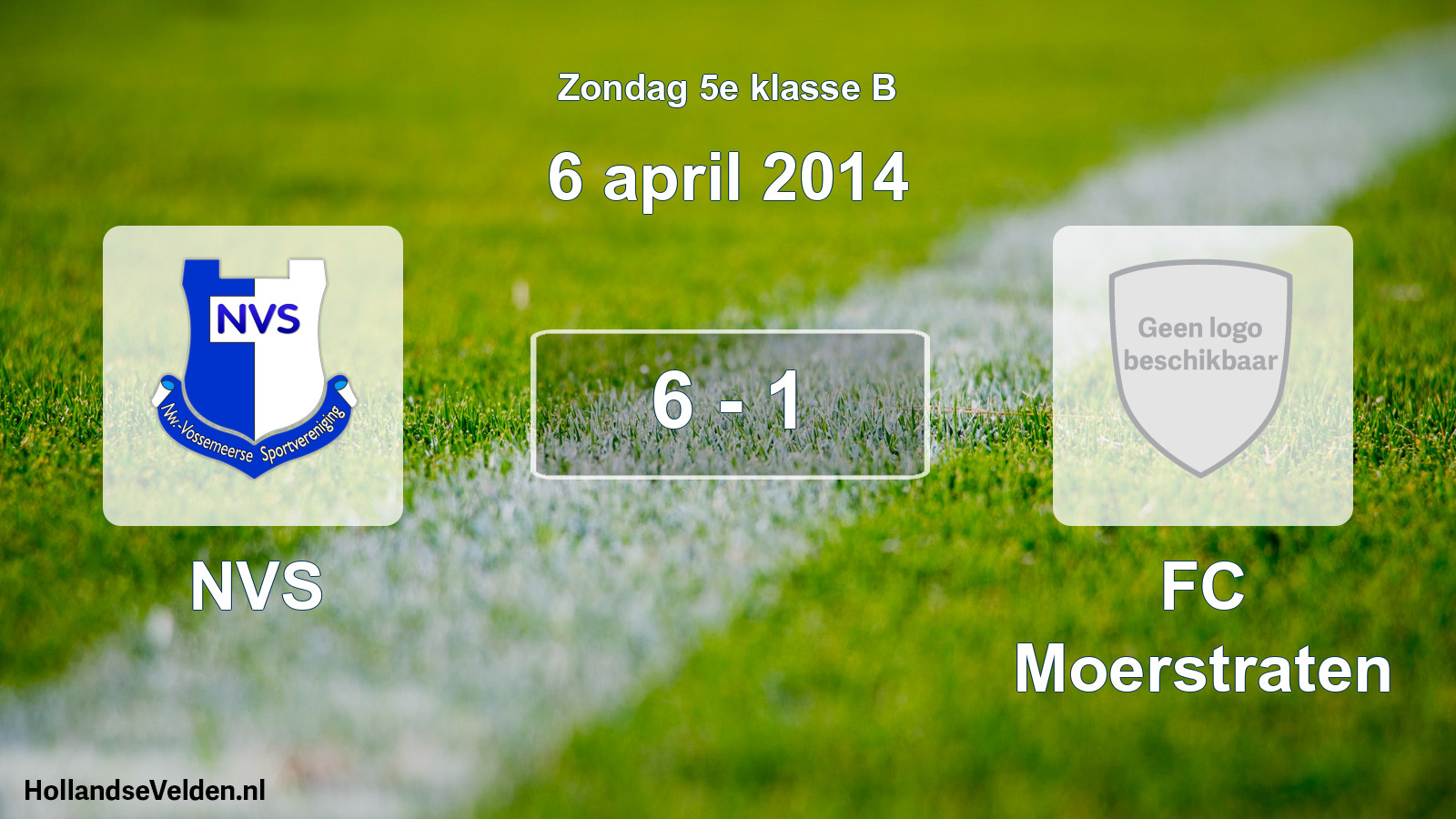 Total number of matches played: NVS - FC Moerstraten 6 - 1 (6 April 2014)