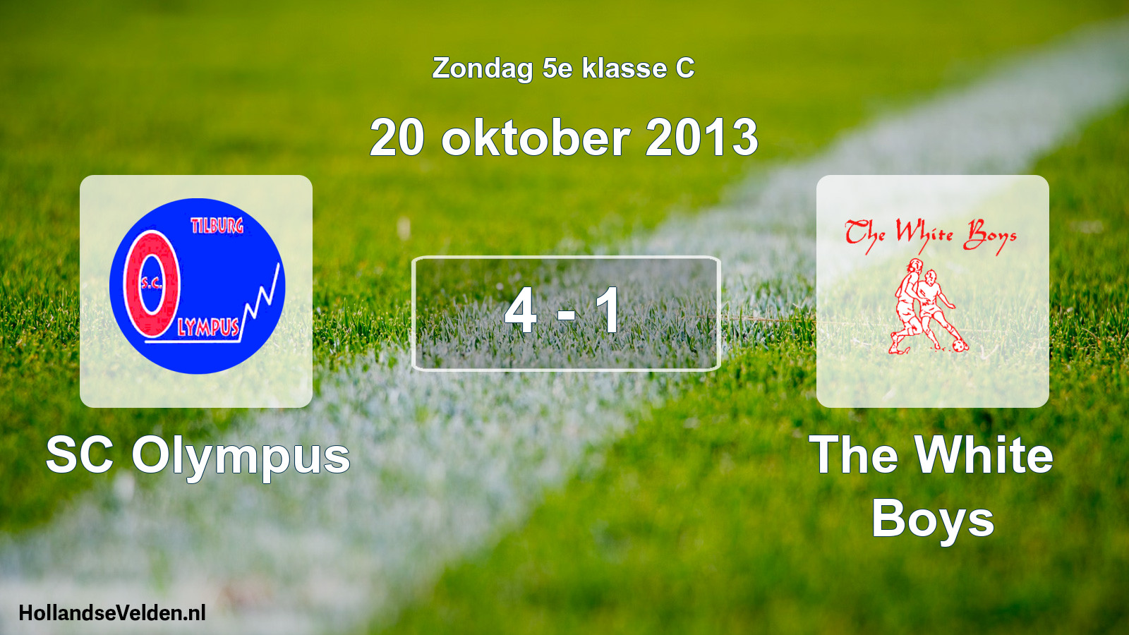 Total number of matches played: SC Olympus - The White Boys 4 - 1 (20 October 2013)